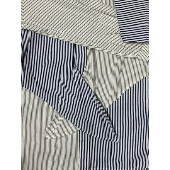 Brooks Brothers Red Fleece Tie-Front Blue White Striped Button-Up Shirt Size 2 - Picture 4 of 4